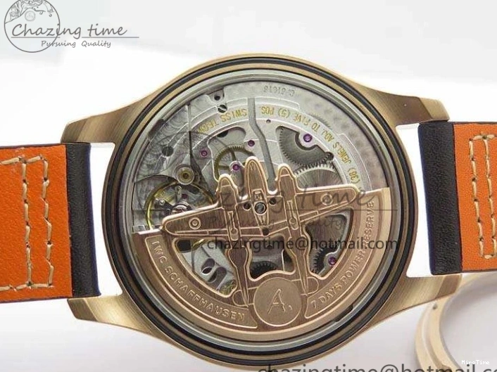 MIROTIME 0125 Popular Big Pilot Real PR IW502706 RG YLF 1:1 Best Edition Brown Dial On Calfskin Strap A 7223